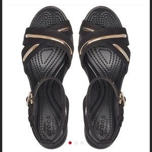 Crocs Leigh II MetalBlock Cross-Strap Ankle Wedge